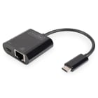 DIGITUS - USB 3.0 Gigabit Ethernet Adapter mit Power Delivery (PD), USB-C