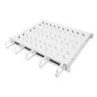 DIGITUS - 19'' 1HE Fachboden variabel mit Kabelführung für 600 mm Schränke RAL7035