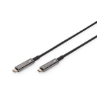 DIGITUS - USB-C 3.1 Anschlußkabel USB-C/ST<>USB-C/ST, AOC, 4K@60Hz, 15m, sw