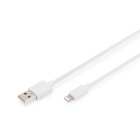 DIGITUS - USB-A 2.0 Adapterkabel USB-A/ST<>LIGHTNING (MFI), f.C89 Chipsatz, 2m, weiß