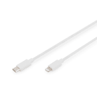 DIGITUS - USB-C 2.0 Adapterkabel USB-C/ST<>LIGHTNING (MFI), f. C89 Chipsatz 2m, weiß