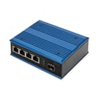 DIGITUS - 4-port 10/100/1000BASE-TX+1000Base-FX Industrial PoE Switch