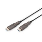 DIGITUS - HDMI Anschlußkabel HDMI/ST<> HDMI/ST, Abnehmbare Stecker, AOC, 4K, 10m, sw