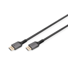 DIGITUS - DisplayPort 1.4 Anschlußkabel DP/ST<>DP/ST, Alugehäuse, 8K 60Hz, 2m, sw