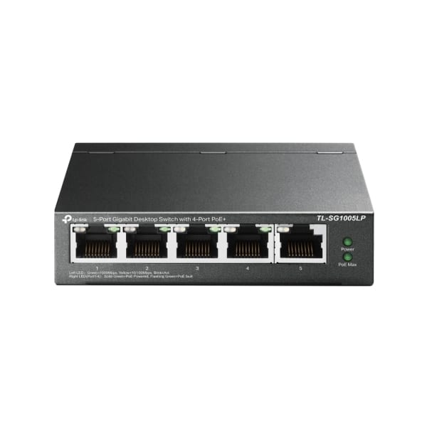 TP-LINK - Desktop 5-Port Gigabit PoE Switch 4 PoE+-Ports unmanaged 40W