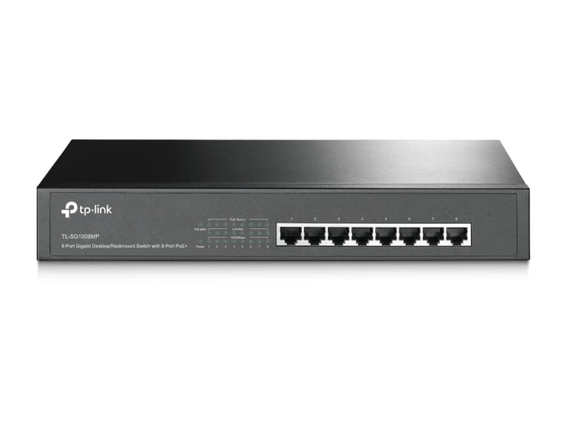 TP-LINK - 10'' Desktop 8-Port Gigabit PoE Switch 8 PoE+-Ports unmanaged 153W