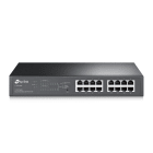 TP-LINK - 10'' 16-Port Gigabit Easy Smart PoE Switch 8 PoE+ Ports 124W