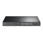 TP-LINK - 19'' 16-Port Gigabit Easy Smart PoE Switch 16 PoE+ Ports 2 SFP-Slots 192W