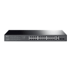 TP-LINK - 19'' 28-Port Gigabit Easy Smart PoE Switch 24 PoE+ Ports 2 SFP-Slots 250W