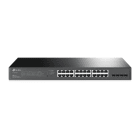 TP-LINK - Omada 19'' 28-Port Gigabit Smart PoE-Switch 24 PoE+ Ports 4 SFP-Slots 192W