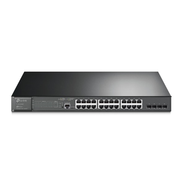 TP-LINK - Omada 19'' 28-Port Gigabit Managed L2 Switch 24 PoE+ Ports 4 SFP-Slots 384W