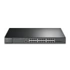 TP-LINK - Omada 19'' 24-Port Managed L2 Switch 24 PoE+ Ports 4 SFP-Slots 384 W