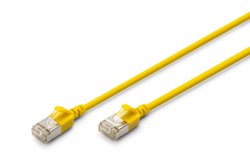 DIGITUS - CAT 6A F-FTP slim patch cord, LSZH, 1.5m, Gelb