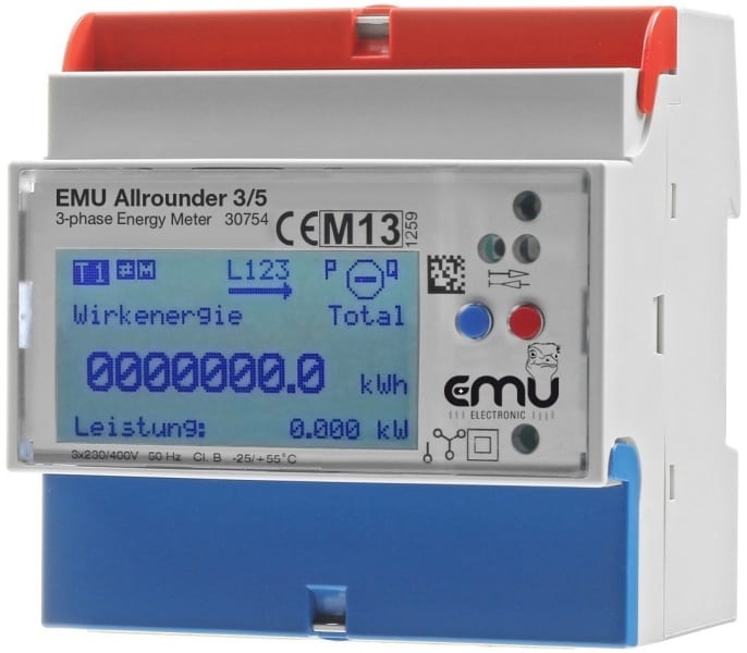 EMU - Wandlerzähler1oder5A, MiD B+D, Genauigkeitskl. B(1%), KNX