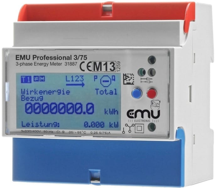 EMU - Direktzähler MiD B+D, Genauigkeitskl. B(1%), KNX