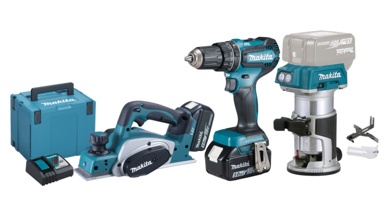 MAKITA - Akku-Spezialset: DRT50Z+DHP485Z+DKP180Z 2x5Ah Ladeger/Koffer