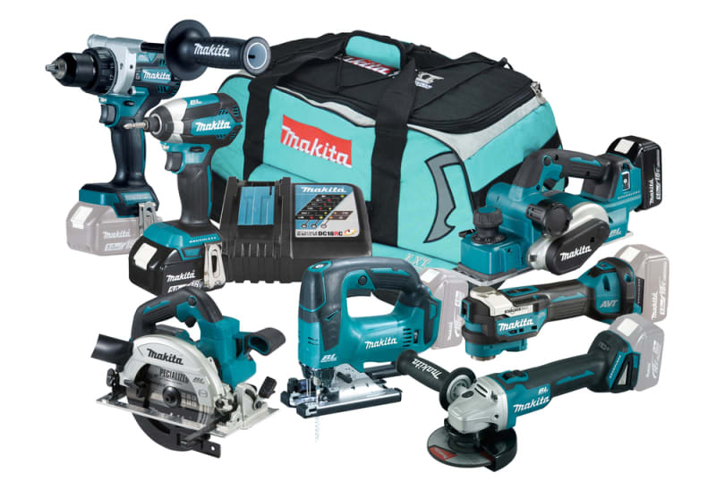 MAKITA - Akku-Set DDF486Z+DGA504Z+DJV182Z+DKP181Z+DTD153Z+DTM52Z+Zub