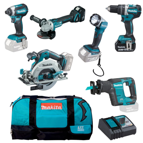 MAKITA - Akku-Spezialset DGA504+DHP484+DHS680+DJR188+DTD153+DML802