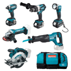 MAKITA - Akku-Spezialset: DGA452+DHP458+DJR186+DSS610+DTD152+DML802