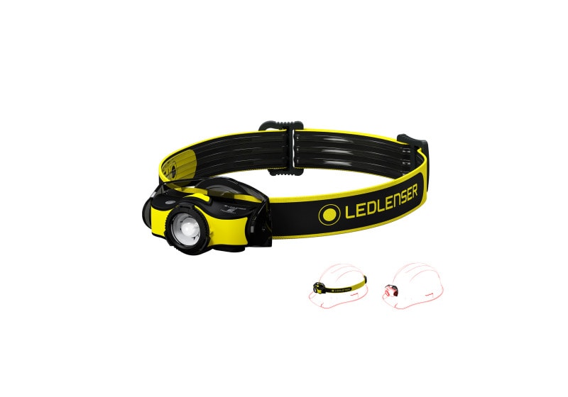 LED LENSER - Stirnlampe 400lm 180m 1Li-Ion IPX4 schwenkb fokussierb ge-sw