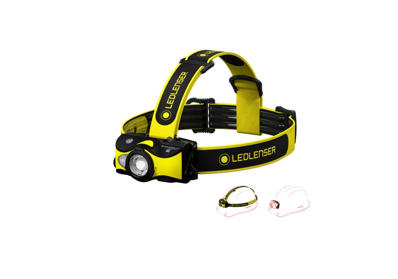LED LENSER - Stirnlampe 600lm 200m 1Li-Ion IPX4 schwenkb fokussierb ge-sw