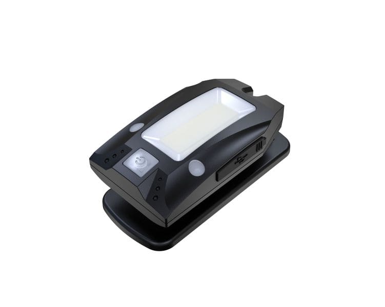 SOLIDLINE - Clip-Leuchte 200lm 1xLi-Ion IP44 ws-ro Licht sw