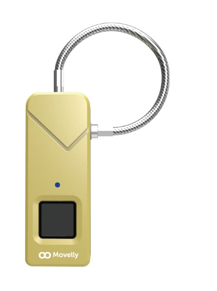 MOVELLY - Fingerabdruckschloss IP65 MicroUSB FingerScan 10Nutzer gold
