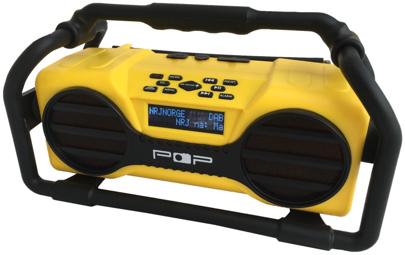 SAHAGA - Baustellenradio FM DAB+ BT stoss/wasserf. Wecker ge-sw