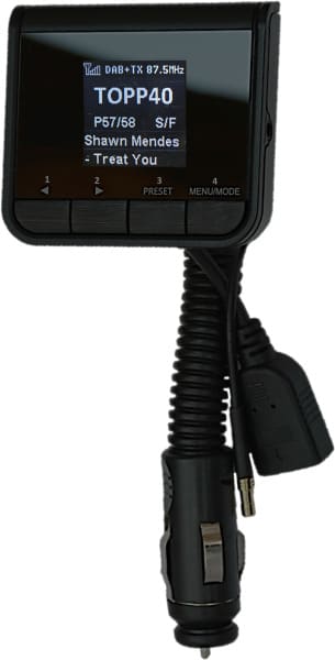 SAHAGA - DAB+ Adapter Display USB T/A AUX schwarz