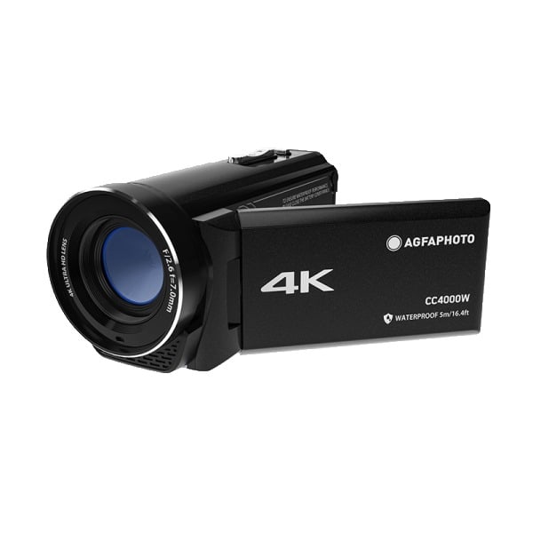 AGFA - Camcorder 24MP 3''LCD 4K Wasserf.5m SD-Sl. Akku sw