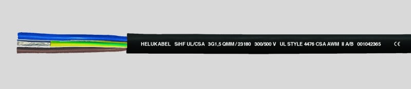 HELUKABEL - Silikon-Schlauchleitung, schwarz, halogenfrei, 5G1,5