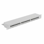 NTX - 19'' Patchpanel, geschirmt, LSA, KAT6A, 24-Port 1HE, Grau