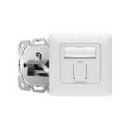 NTX - Datendose 1-Port geschirmt, LSA, KAT6A, 80x80 weiss