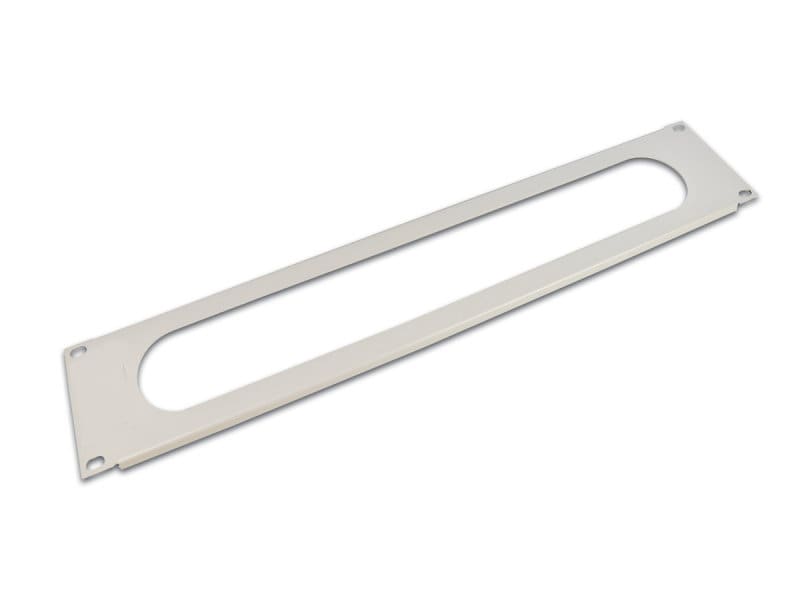 NTX - 19'' 2HE Kabeldurchführungspanel ohne Bürste, Grau RAL7035