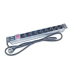 NTX - 19'' 1HE Steckdosenleiste mit 8x Schuko- Buchsen