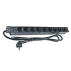 NTX - 19'' 1HE Steckdosenleiste mit 9x Schuko- Buchsen