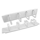 NTX - 19'' 2HE Kabelführungspanel mit 4 Metallringen, RAL7035 Grau