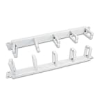 NTX - 19'' 1HE Kabelführungspanel mit 5 Plastikringen, RAL7035 Grau