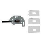 KINDERMANN - Konnect Design click Anschlussblende HDMI mit Kabelpeitsche 20cm