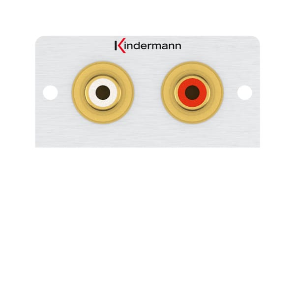 KINDERMANN - Anschlussblende Lötanschluss Audio L/R (Cinch)