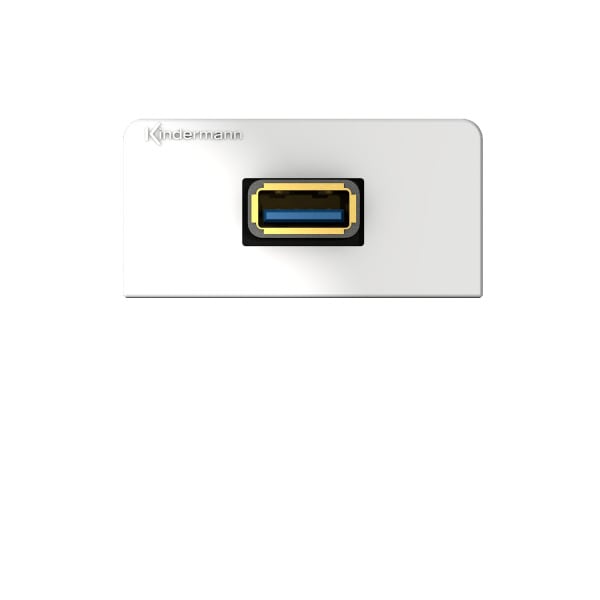 KINDERMANN - Anschlussblende mit Kabelpeitsche USB 3.0 (A-Bu/A-Bu)