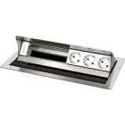 KINDERMANN - CablePort standard² 6-fach 3x Strom Edelstahl