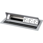KINDERMANN - CablePort standard² 6-fach 3x Strom RAL9006 silber
