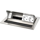KINDERMANN - CablePort standard² 4-fach 2x Strom Edelstahl