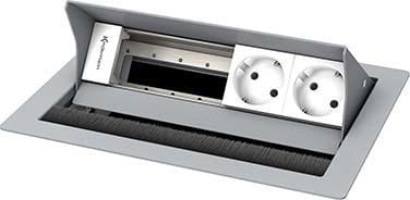 KINDERMANN - CablePort standard² 4-fach 2x Strom RAL9006