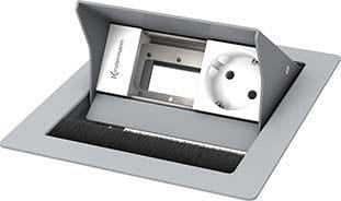 KINDERMANN - CablePort standard² 2-fach 1x Strom RAL9006