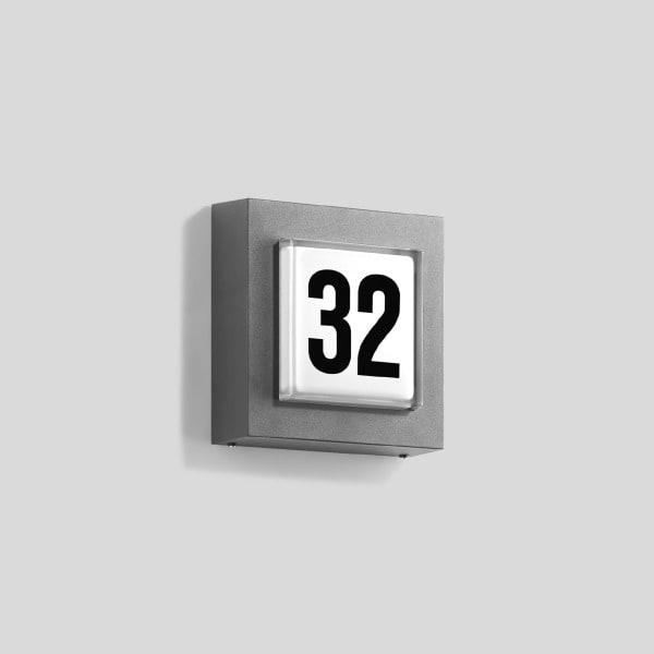 BEGA - E-Hausnummernleuchte, silber, 3000 K, entspricht 3787A