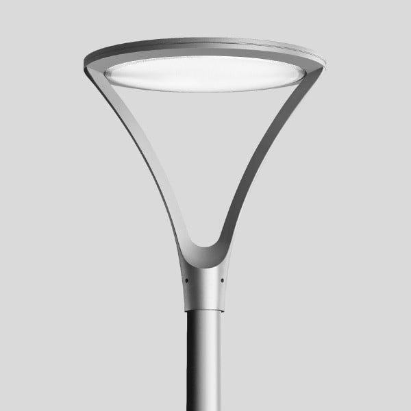 BEGA - E-Aufsatzleuchte, silber, 3000 K