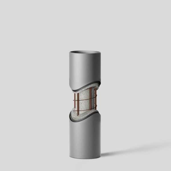 BEGA - E-Pollerleuchtenrohr, D: 265 mm, silber