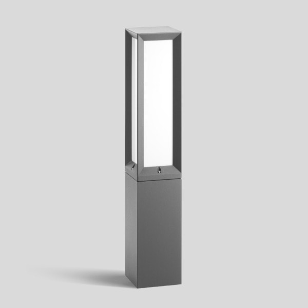 BEGA - Pollerleuchte, silber, 3000 K